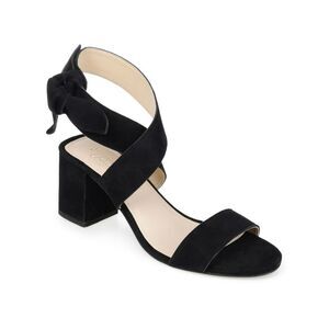 JOURNEE Womens Black Criss-Cross Tie Hether Open Leather Heeled Sandal 9